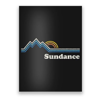 Retro Sundance Utah Ut Vintage Sunrise Mountains Poster
