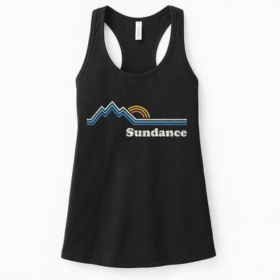 Retro Sundance Utah Ut Vintage Sunrise Mountains Womens Tank Top