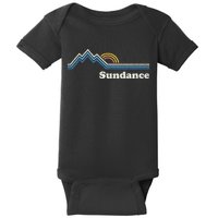 Retro Sundance Utah Ut Vintage Sunrise Mountains Baby Bodysuit