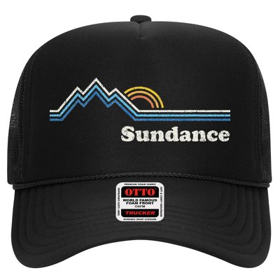 Retro Sundance Utah Ut Vintage Sunrise Mountains Hat
