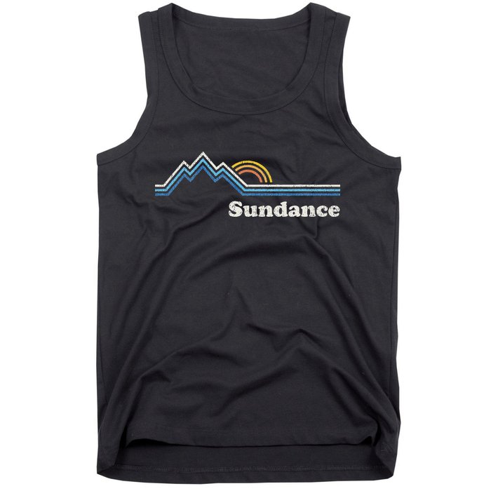 Retro Sundance Utah Ut Vintage Sunrise Mountains Tank Top