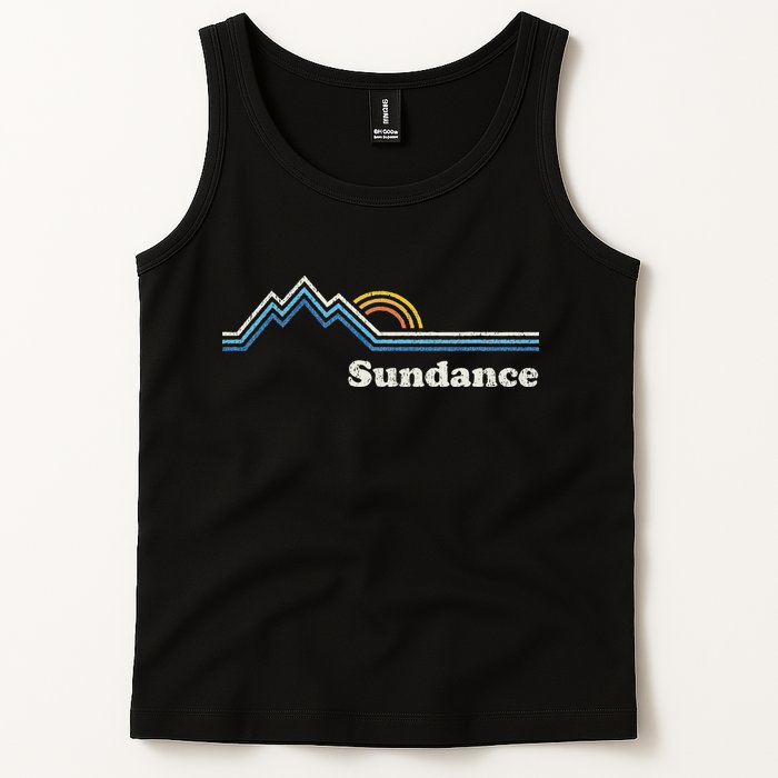 Retro Sundance Utah Ut Vintage Sunrise Mountains Tank Top