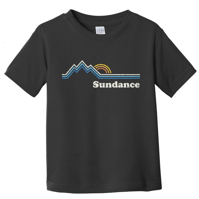 Retro Sundance Utah Ut Vintage Sunrise Mountains Toddler T-Shirt