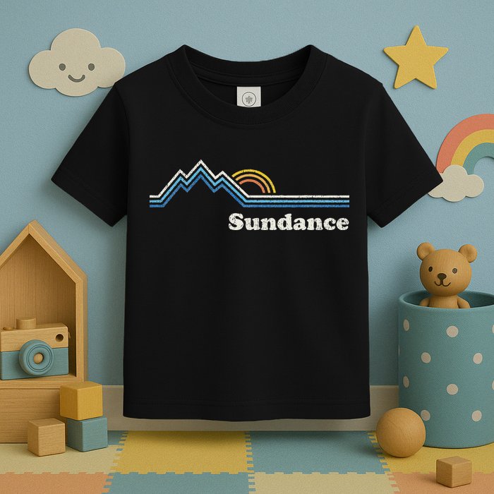 Retro Sundance Utah Ut Vintage Sunrise Mountains Toddler T-Shirt