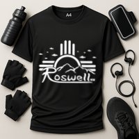 Roswell Sun Ufo Alien Funny Cooling Performance Crew T-Shirt