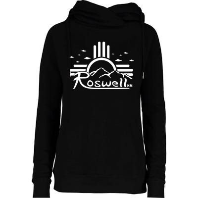 Roswell Sun Ufo Alien Funny Womens Funnel Neck Pullover Hood