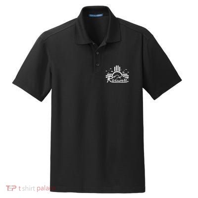 Roswell Sun Ufo Alien Funny Dry Zone Grid Polo