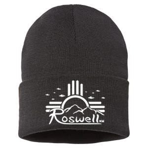 Roswell Sun Ufo Alien Funny Sustainable Knit Beanie