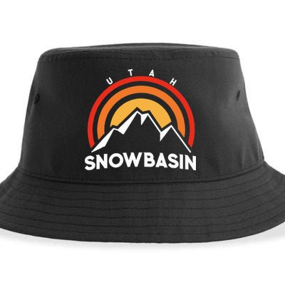 Retro Snowbasin Utah Sustainable Bucket Hat
