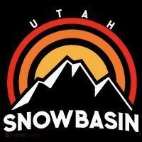 Retro Snowbasin Utah Button