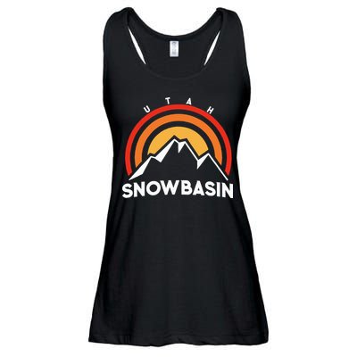 Retro Snowbasin Utah Ladies Essential Flowy Tank