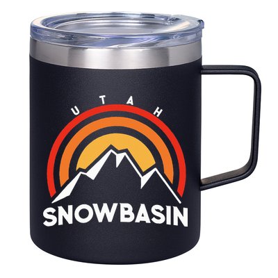 Retro Snowbasin Utah 12oz Stainless Steel Coffee Mug