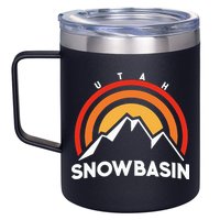 Retro Snowbasin Utah 12oz Stainless Steel Coffee Mug