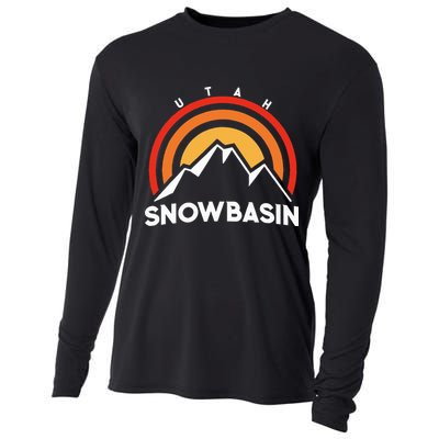 Retro Snowbasin Utah Cooling Performance Long Sleeve Crew
