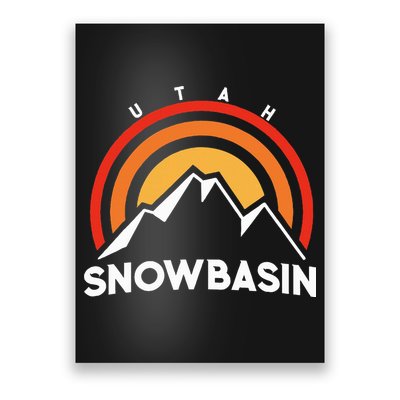 Retro Snowbasin Utah Poster