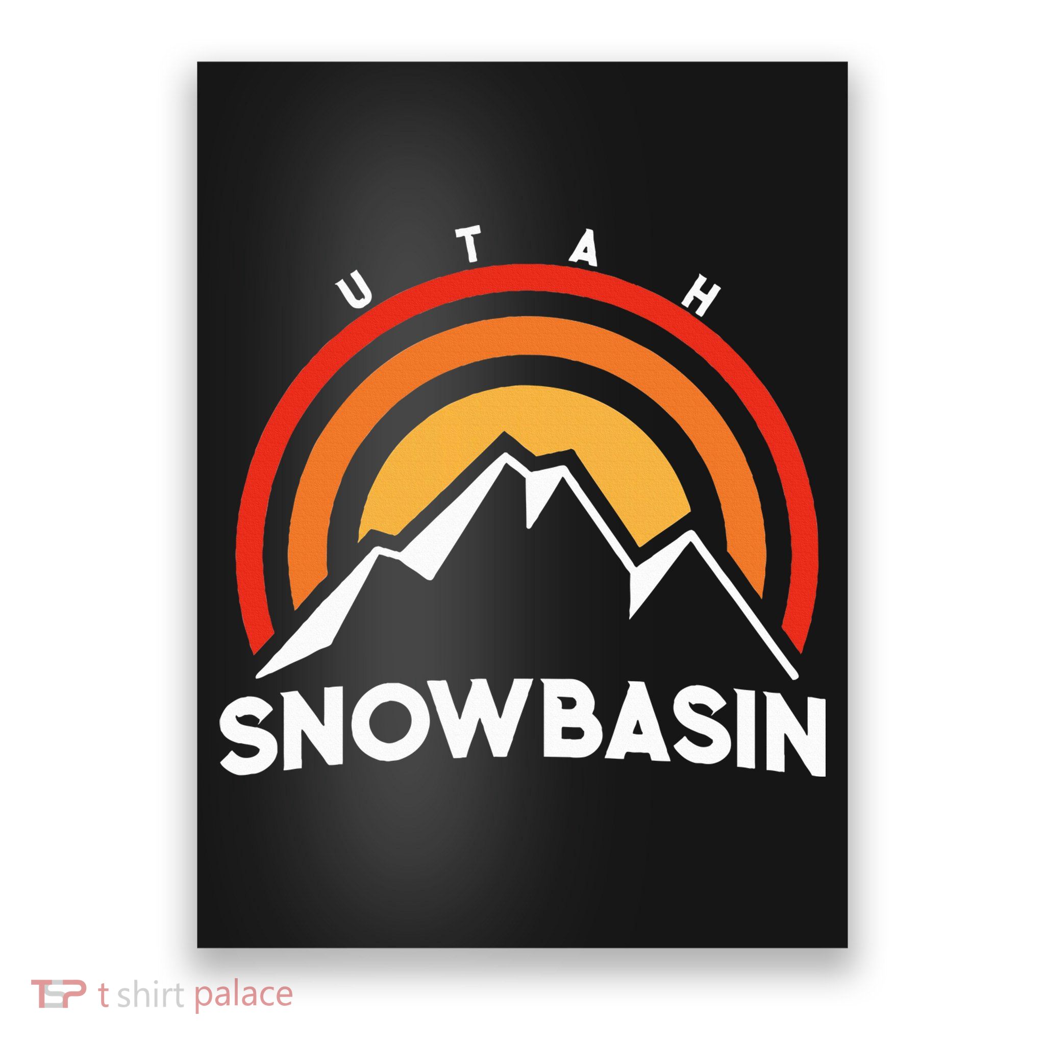 Retro Snowbasin Utah Poster