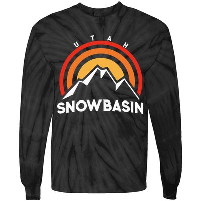 Retro Snowbasin Utah Tie-Dye Long Sleeve Shirt