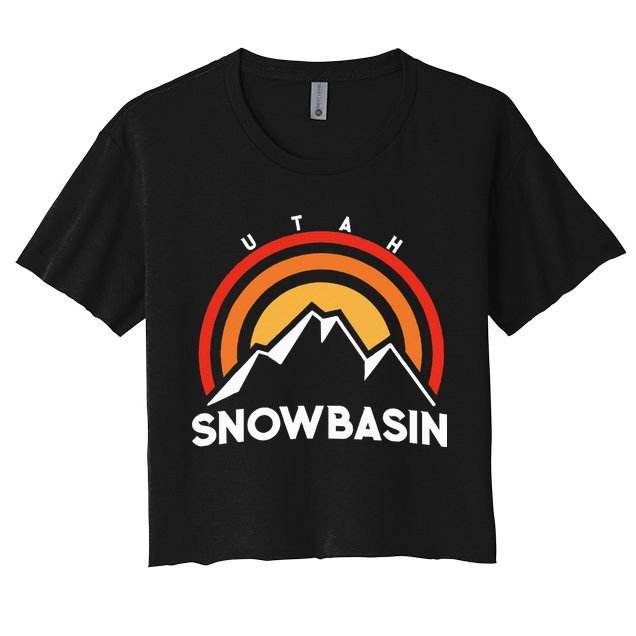 Retro Snowbasin Utah Crop Top