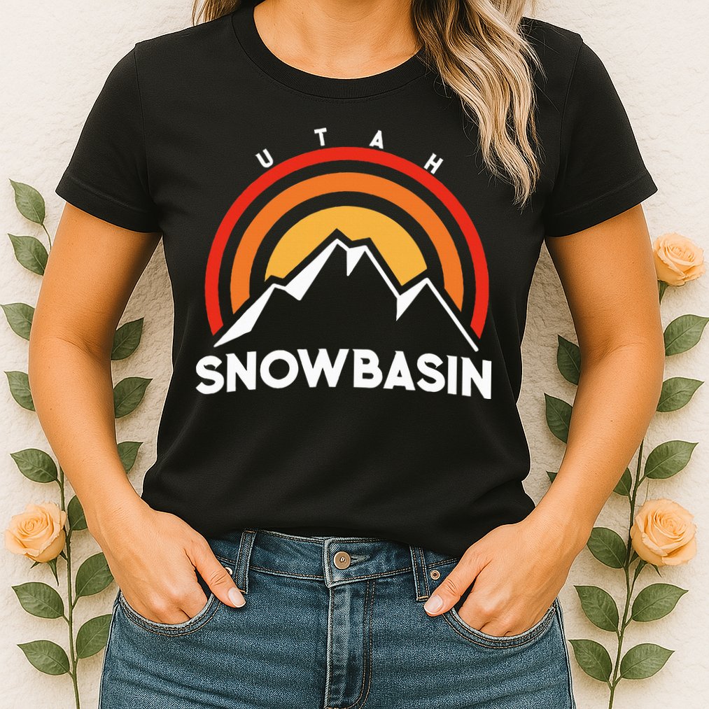 Retro Snowbasin Utah Womens T-Shirt