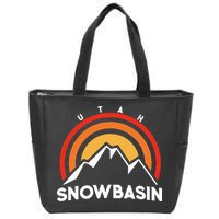 Retro Snowbasin Utah Zip Tote Bag