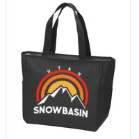 Retro Snowbasin Utah Zip Tote Bag