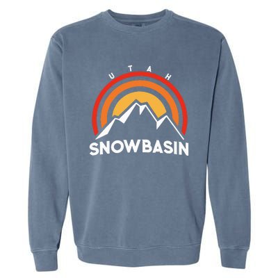 Retro Snowbasin Utah Garment-Dyed Sweatshirt