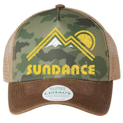 Retro Sundance Utah Ut Vintage Mountains Legacy Tie Dye Trucker Hat