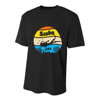Retro Scuba Vbs 2024 Underwater Jesus Youth Performance Sprint T-Shirt