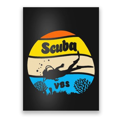 Retro Scuba Vbs 2024 Underwater Jesus Poster
