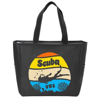 Retro Scuba Vbs 2024 Underwater Jesus Zip Tote Bag