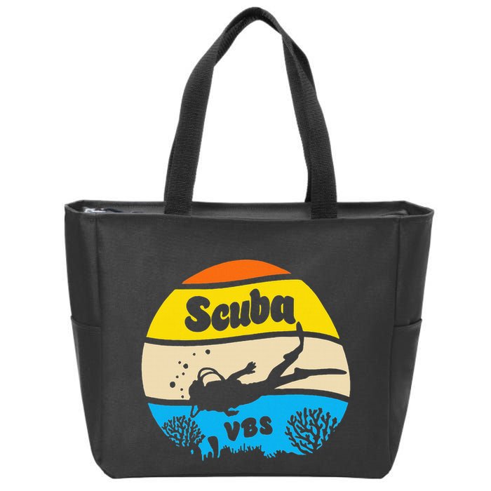 Retro Scuba Vbs 2024 Underwater Jesus Zip Tote Bag