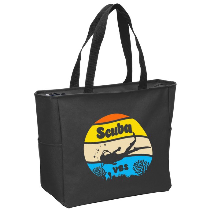 Retro Scuba Vbs 2024 Underwater Jesus Zip Tote Bag