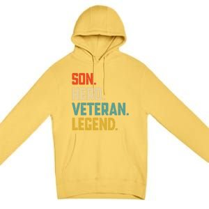 Retro Son Veteran Legend Gift Premium Pullover Hoodie