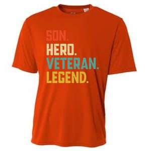 Retro Son Veteran Legend Gift Cooling Performance Crew T-Shirt