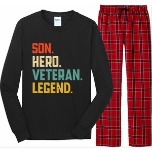 Retro Son Veteran Legend Gift Long Sleeve Pajama Set