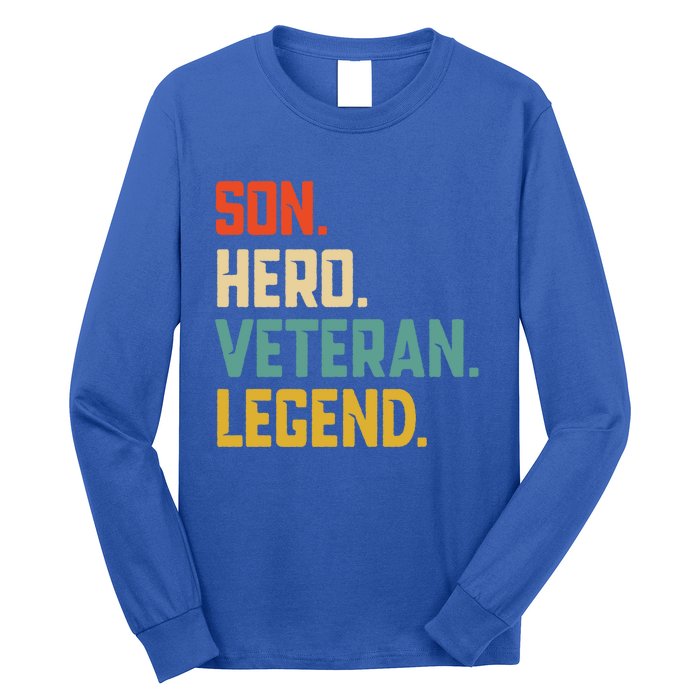 Retro Son Veteran Legend Gift Long Sleeve Shirt