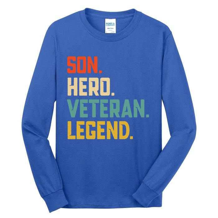 Retro Son Veteran Legend Gift Tall Long Sleeve T-Shirt