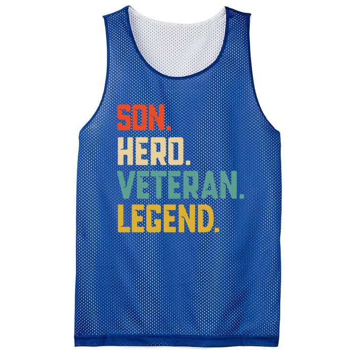 Retro Son Veteran Legend Gift Mesh Reversible Basketball Jersey Tank