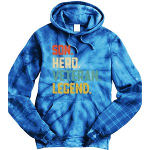 Retro Son Veteran Legend Gift Tie Dye Hoodie