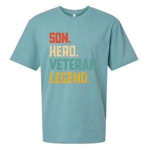 Retro Son Veteran Legend Gift Sueded Cloud Jersey T-Shirt