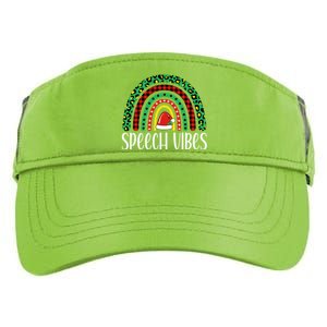 Rainbow Speech Vibes Slp Speech Therapist Christmas Funny Gift Adult Drive Performance Visor