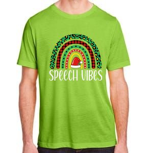 Rainbow Speech Vibes Slp Speech Therapist Christmas Funny Gift Adult ChromaSoft Performance T-Shirt