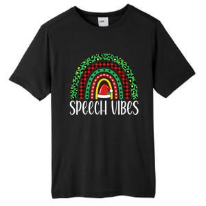 Rainbow Speech Vibes Slp Speech Therapist Christmas Funny Gift Tall Fusion ChromaSoft Performance T-Shirt