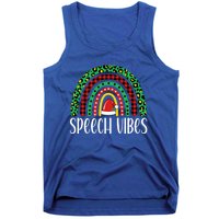 Rainbow Speech Vibes Slp Speech Therapist Christmas Funny Gift Tank Top