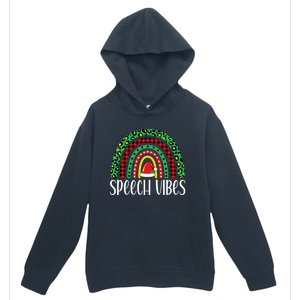 Rainbow Speech Vibes Slp Speech Therapist Christmas Funny Gift Urban Pullover Hoodie