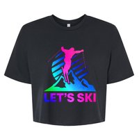 Retro Ski Vintage 80s 90s Skiing Outfit Bella+Canvas Jersey Crop Tee