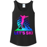 Retro Ski Vintage 80s 90s Skiing Outfit Ladies Essential Tank