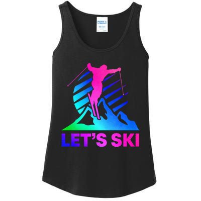 Retro Ski Vintage 80s 90s Skiing Outfit Ladies Essential Tank