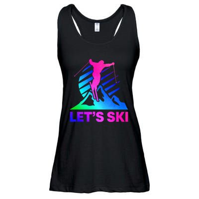 Retro Ski Vintage 80s 90s Skiing Outfit Ladies Essential Flowy Tank