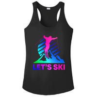 Retro Ski Vintage 80s 90s Skiing Outfit Ladies PosiCharge Competitor Racerback Tank